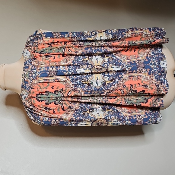 Free People Darcy Tapestry Print Multicolor‎ V-Neck Sleeveless Blouse XS - Picture 4 of 9
